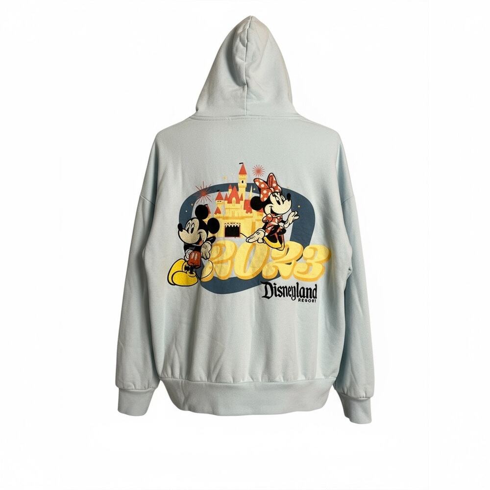 Disney Full Zip Embroidered Sweatshirt Fleece Hoodie 2023 Resort Mickey Mouse XL